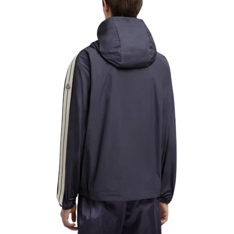 Moncler Застегивающаяся на молнию толстовка с капюшоном, Dark Blue — фото 4