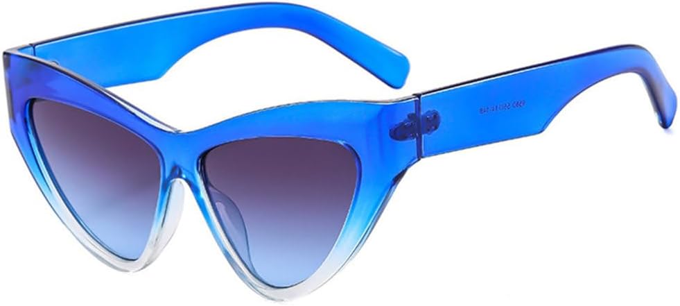 

Модные солнцезащитные очки «кошачий глаз» с градиентным переходом цвета, защита от ультрафиолета UV400, винтажные зеленые и фиолетовые очки для мужчин, трендовые солнцезащитные очки TYUVIVO, Blue Gray Blue