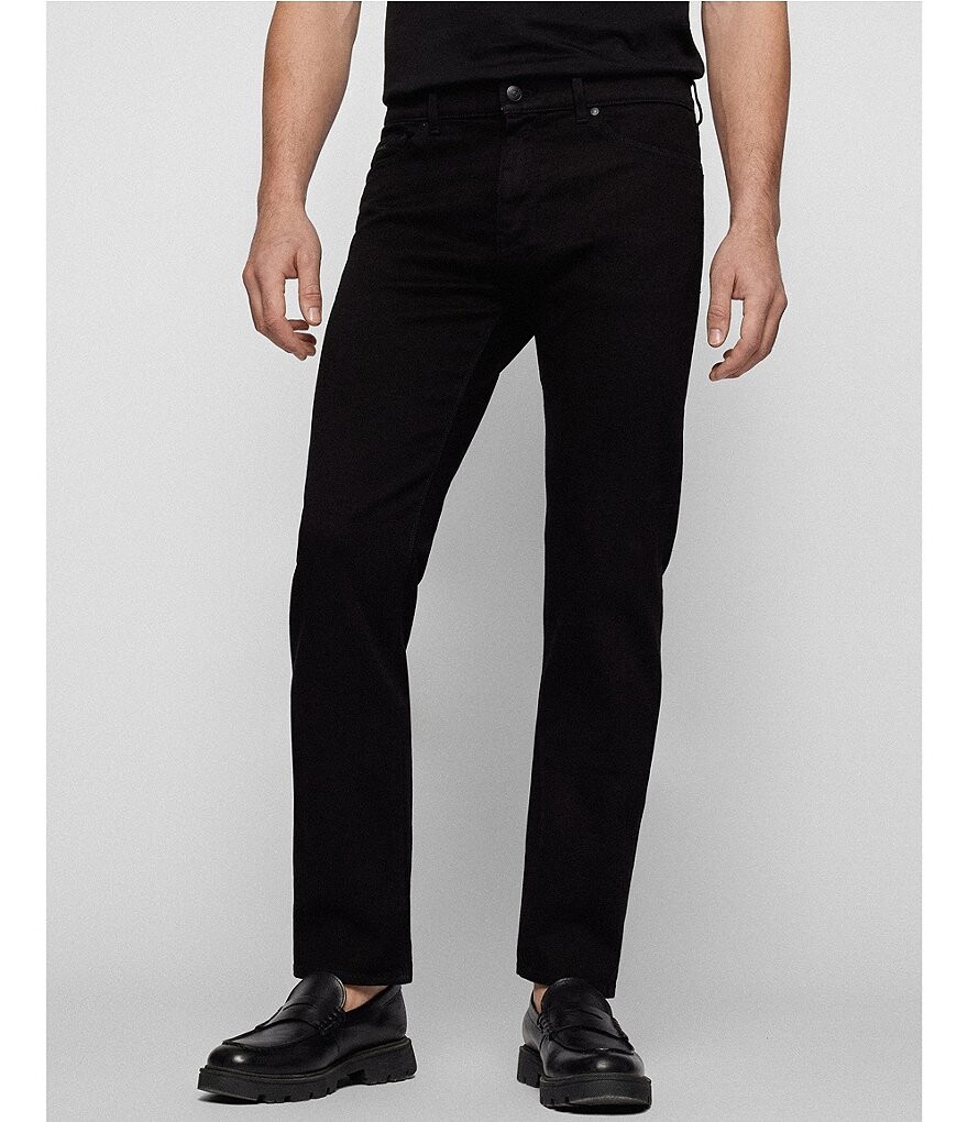 

Черные джинсы из эластичного денима Hugo Boss BOSS Big & Tall Maine, черный