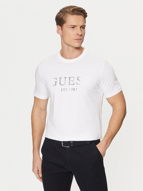 

Футболка узкого кроя Guess, белый