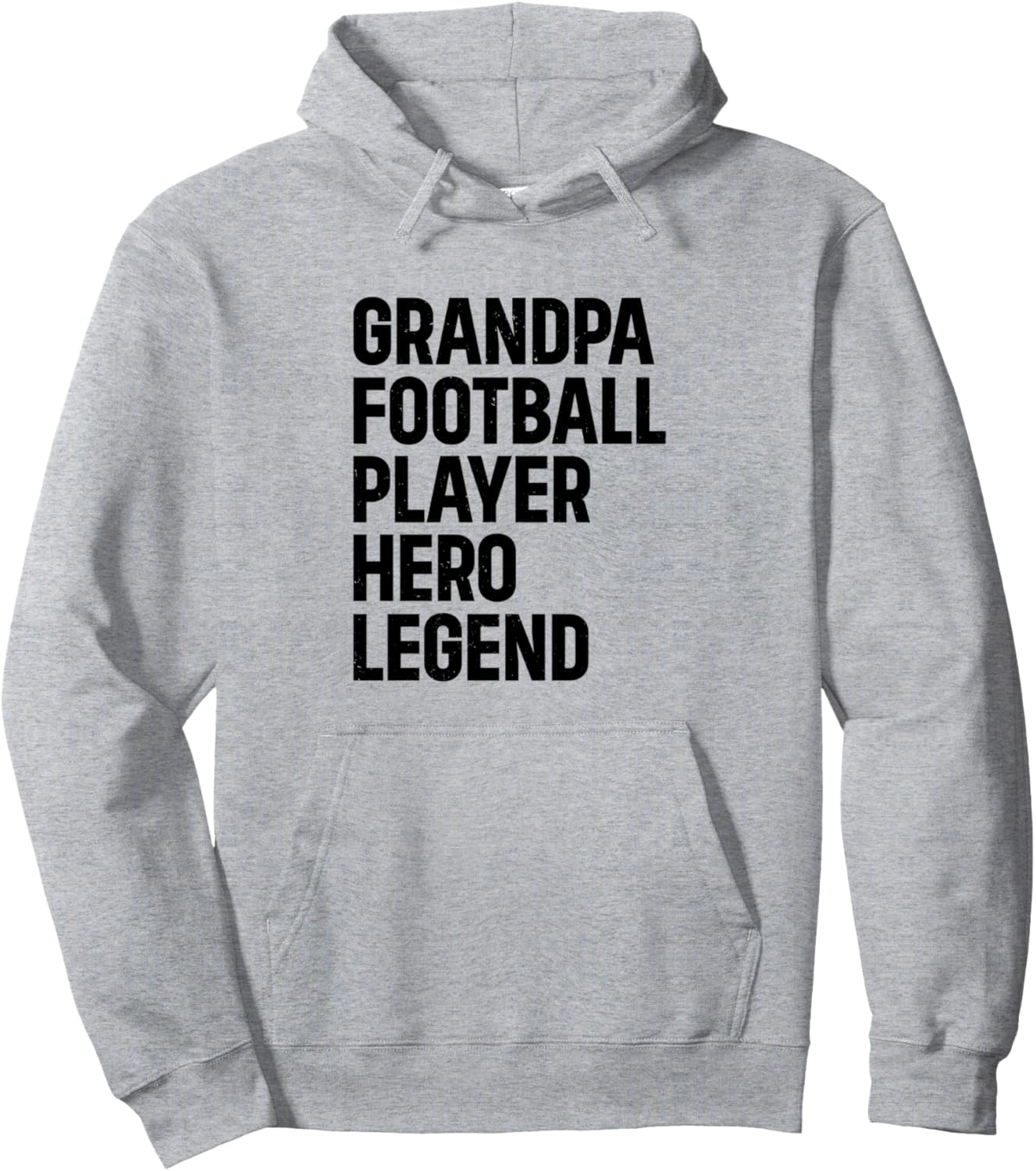 

Худи с надписью «Американский футбол, дедушка, футболист, герой, легенда» American Football Grandpa Football Player, серый