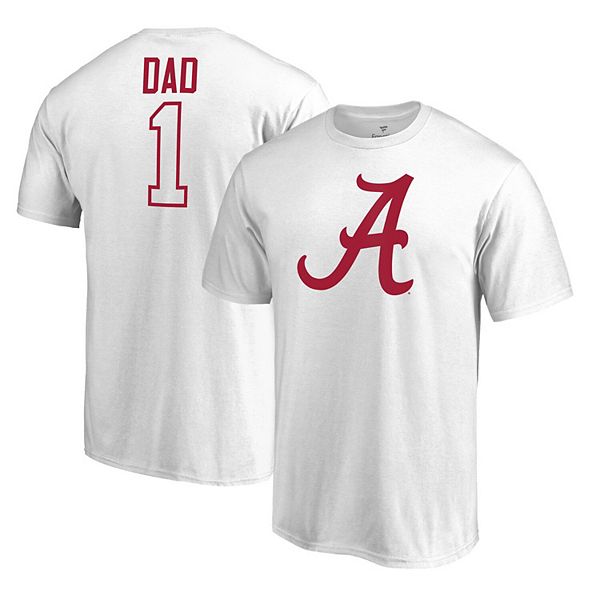

Мужская белая футболка Alabama Crimson Tide #1 Dad Unbranded