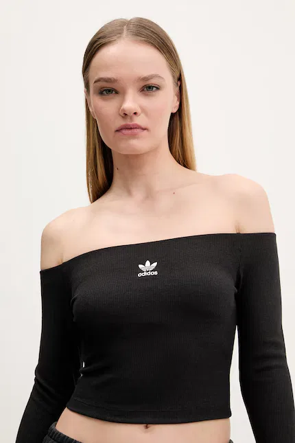 Лонгслив с длинным рукавом Adidas Originals, черный — фото 4