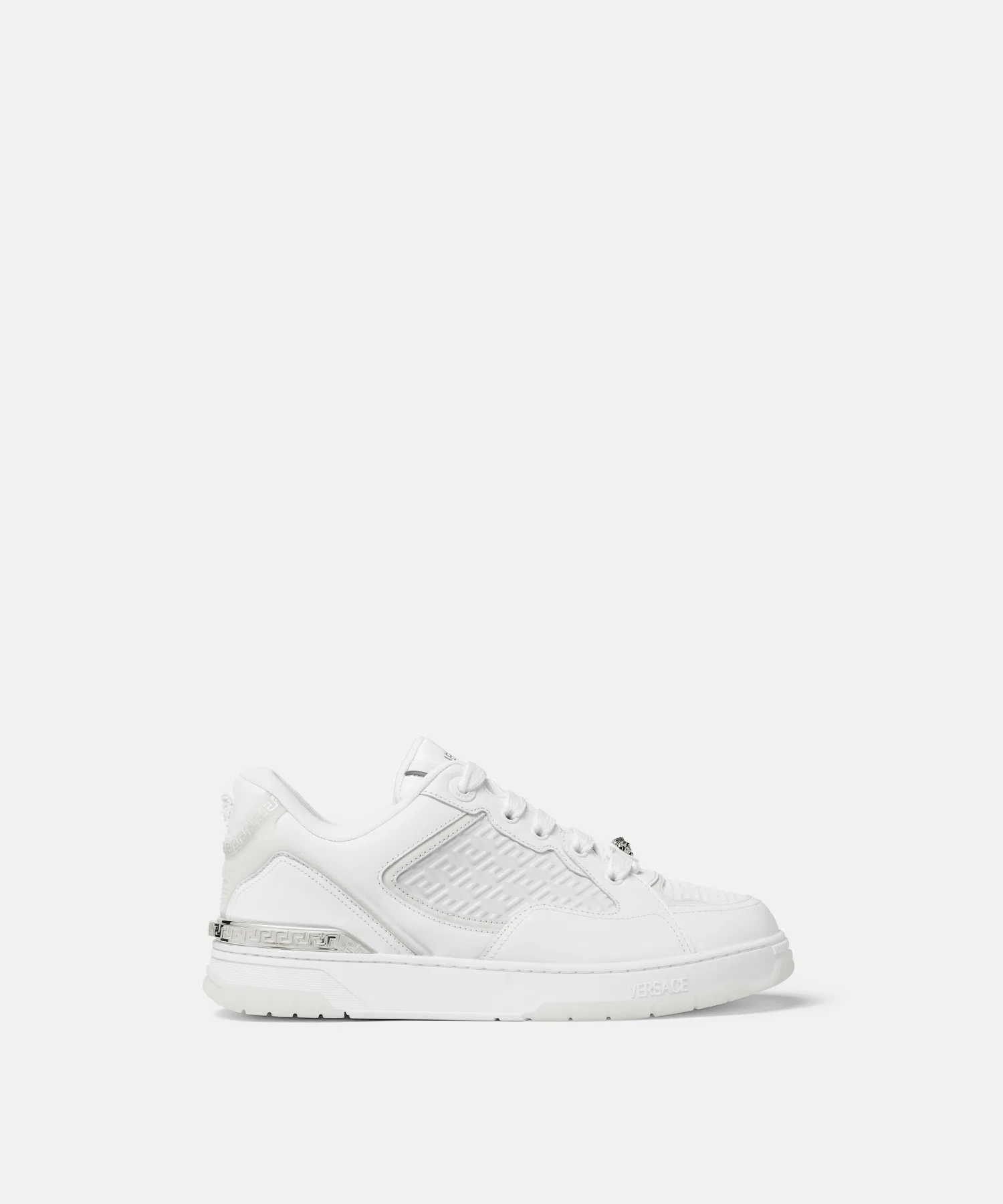 Мужские белые кожаные кроссовки VERSACE Biggie Basket — фото 3