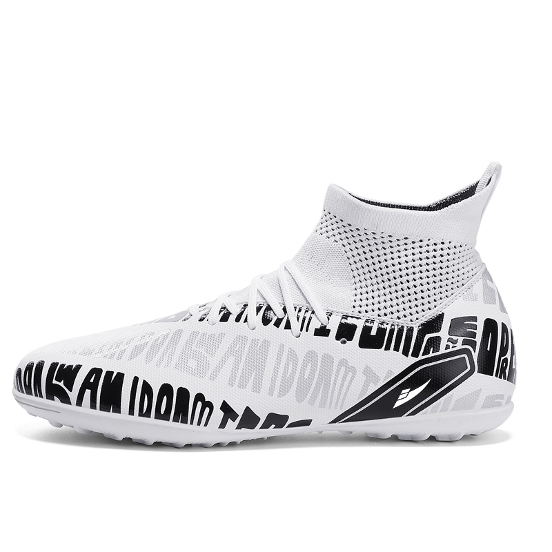 

Kuding Антискользящие износостойкие дышащие футбольные бутсы унисекс белый искусственный газон, цвет White Turf