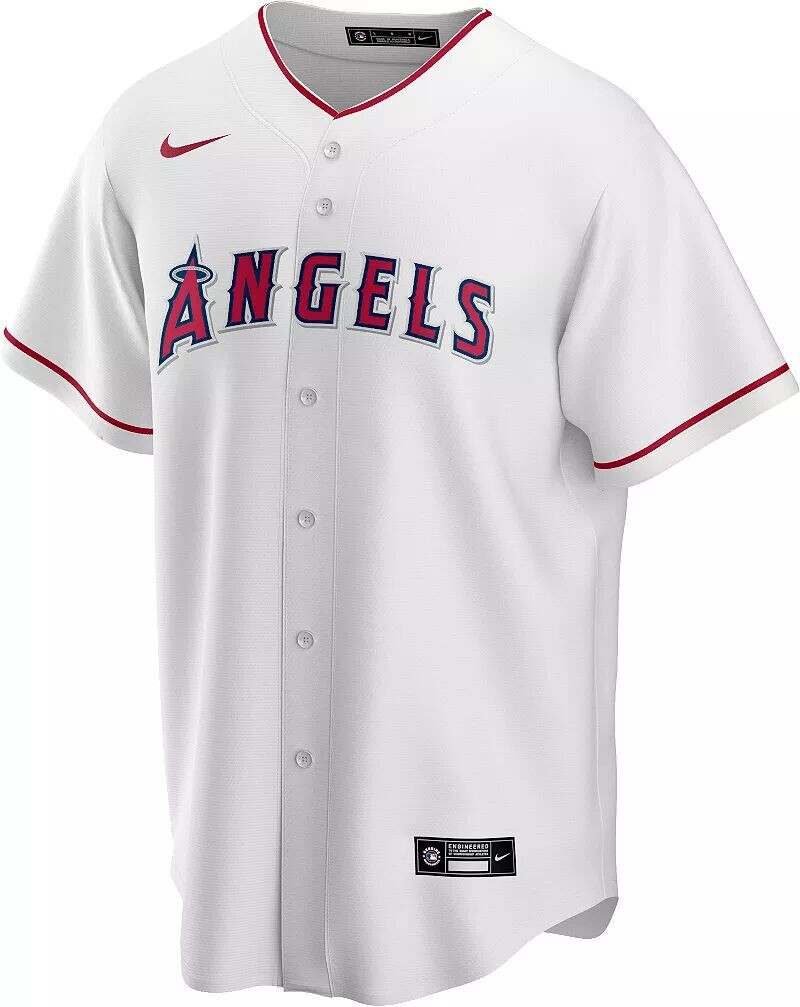 Мужская реплика Nike Los Angeles Angels Mike Trout #27, белая крутая базовая майка — фото 2