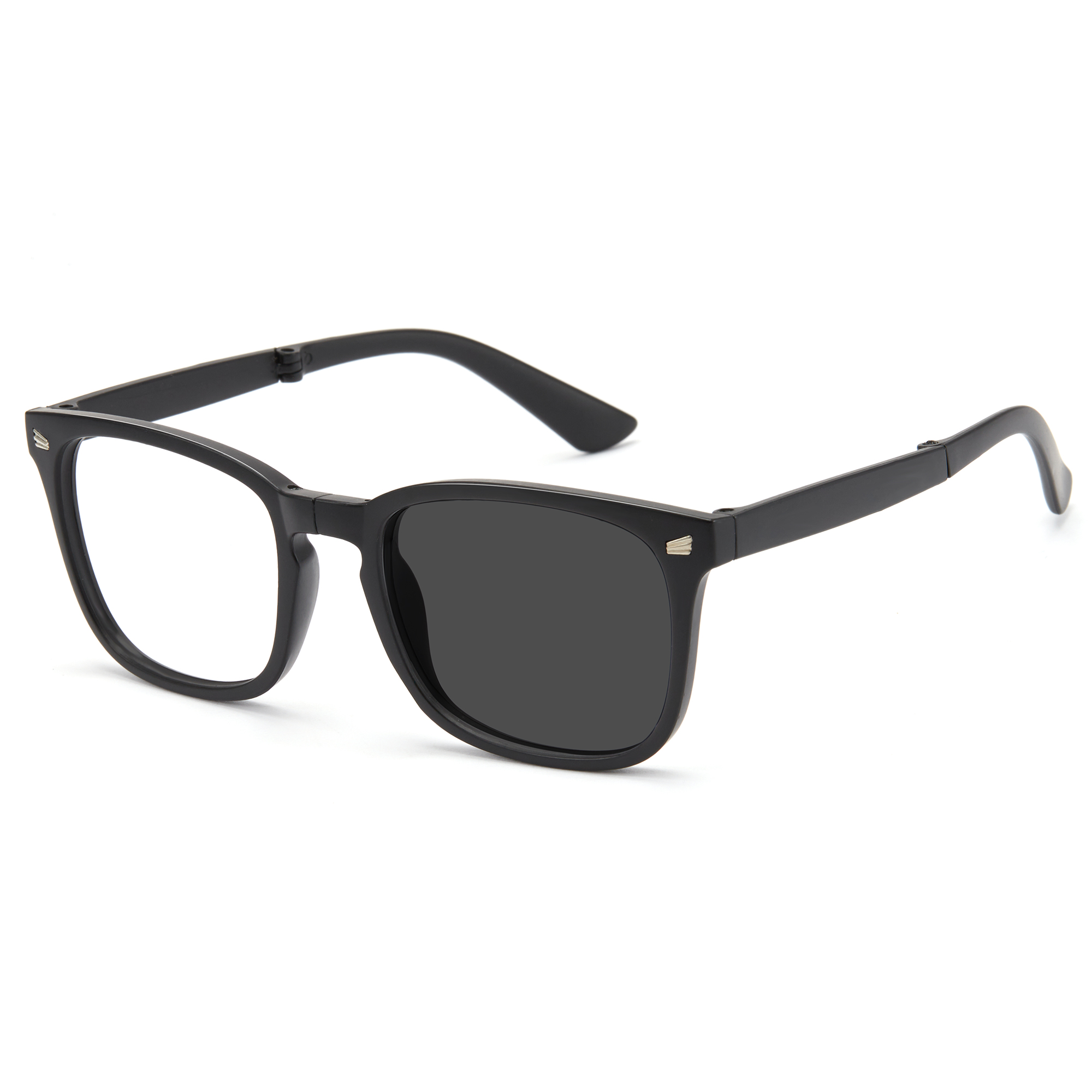 

CYXUS Пластиковая квадратная оправа для очков TR/Memory унисекс, Photochromic / blue light blocking lenses with black frame