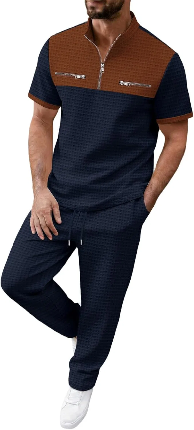Спортивный костюм с цветовыми блоками, Navy