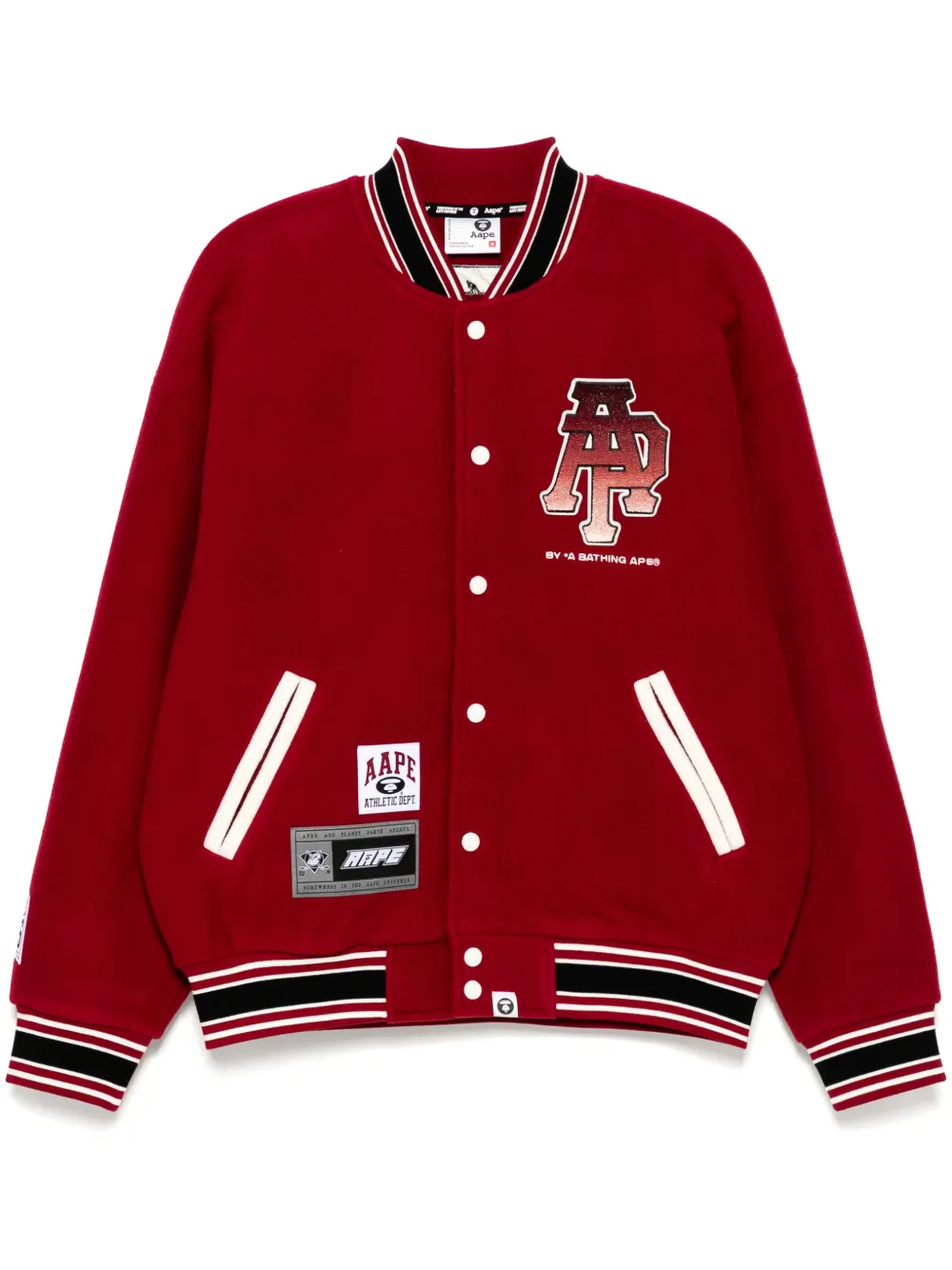 

Бомбер с логотипом AAPE BY *A BATHING APE, красный