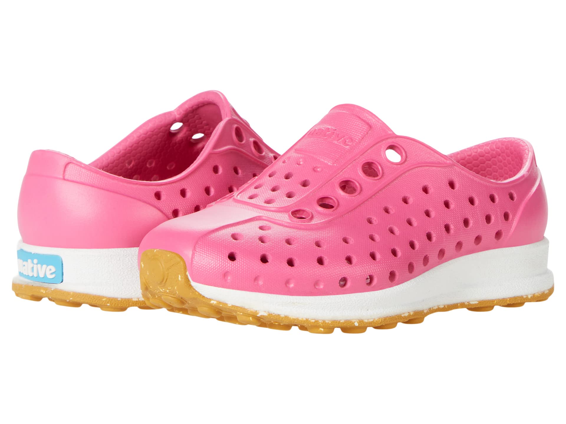

Кроссовки Native Shoes Kids Robbie, Hollywood Pink/Shell White/Mash Speckle RubberSee Less