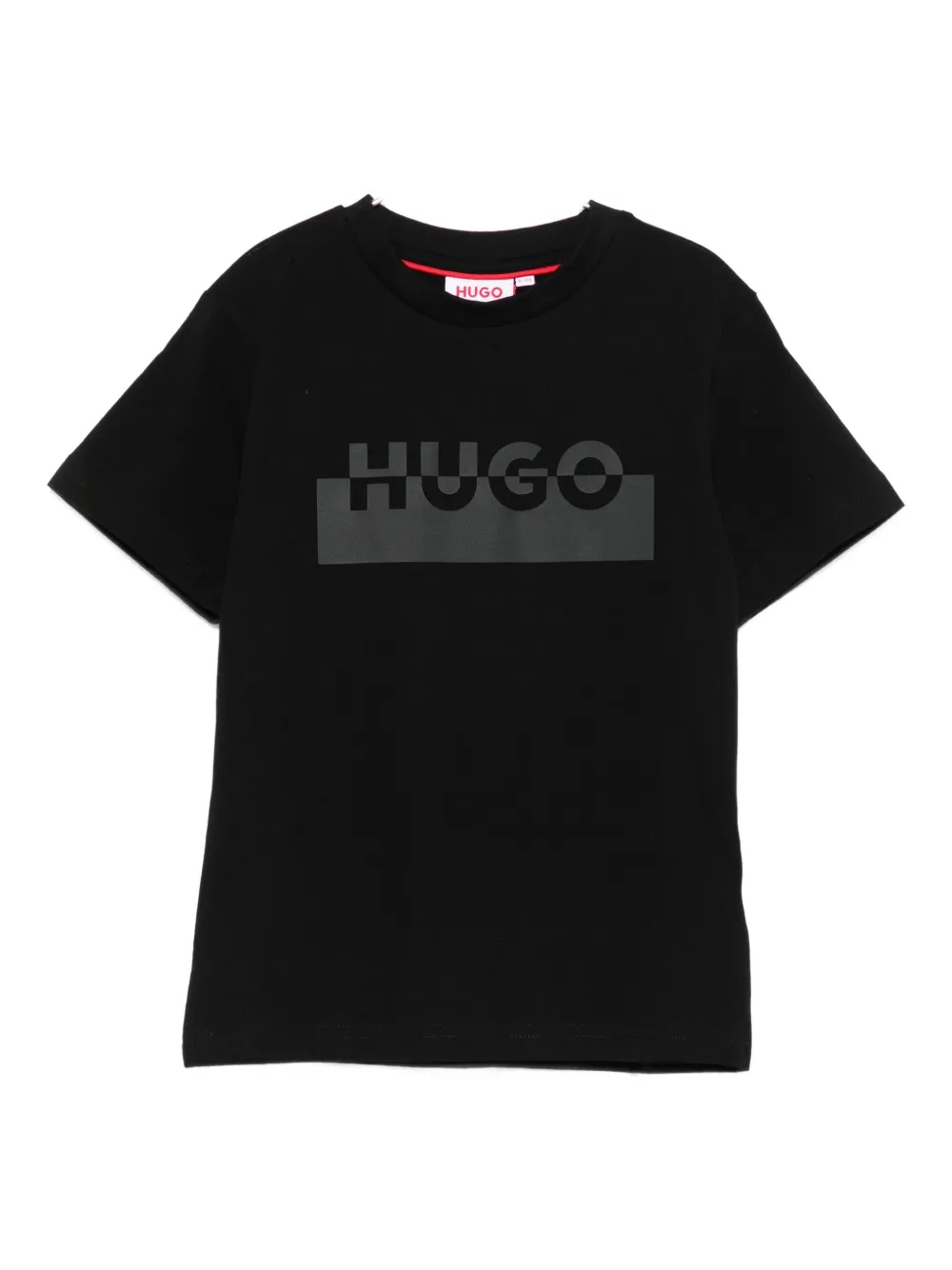 

Хлопковая футболка с логотипом HUGO KIDS, черный