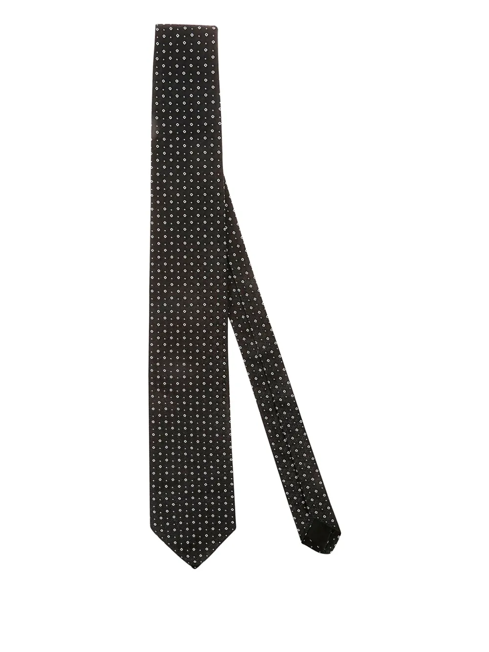 

Шелковый галстук с геометричным узором Bigi Milano, черный