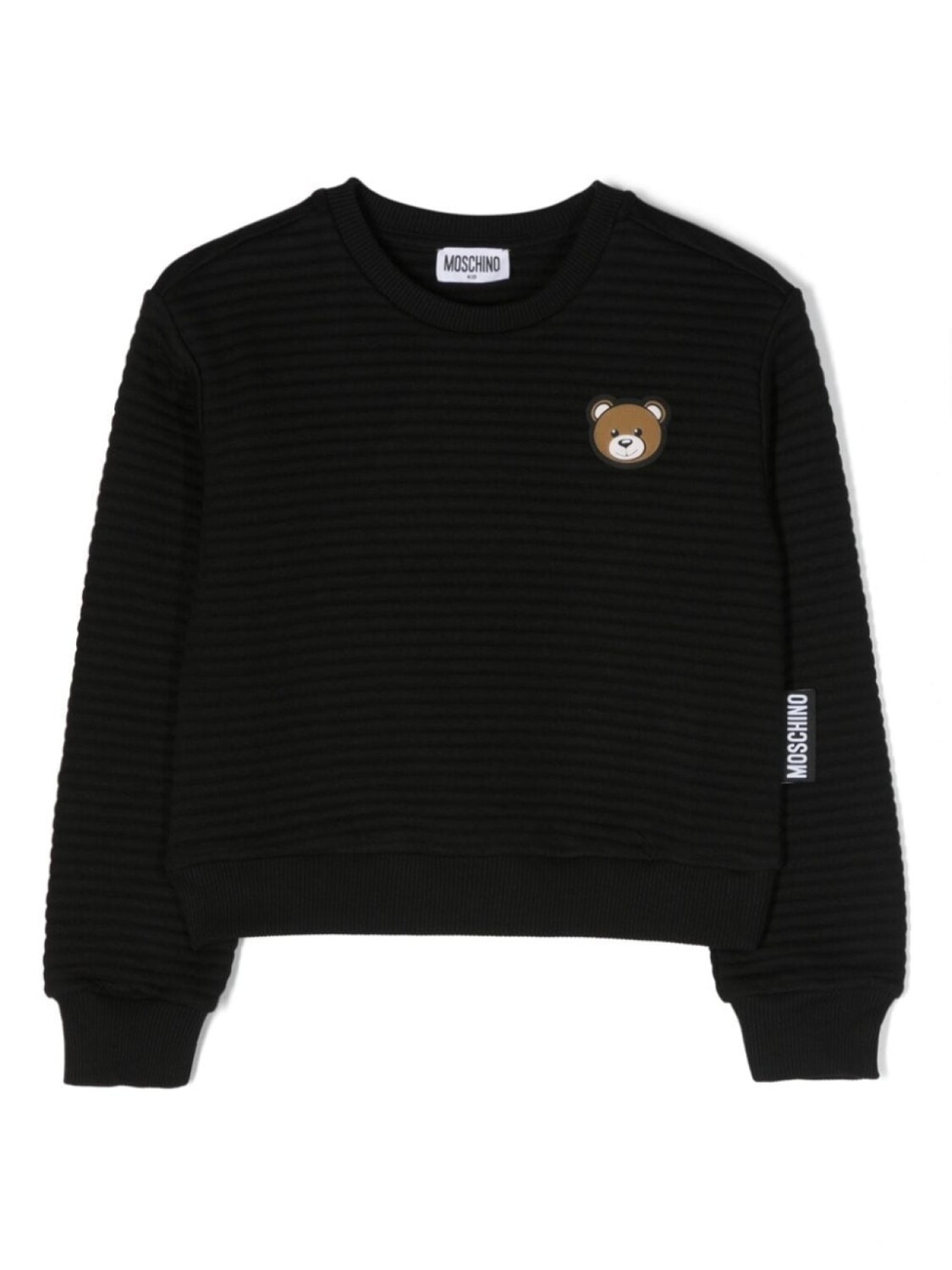 

Moschino Kids толстовка с нашивкой Teddy Bear, черный