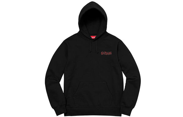 Толстовка fw18 portrait hooded sweatshirt black Supreme, черный — фото 2