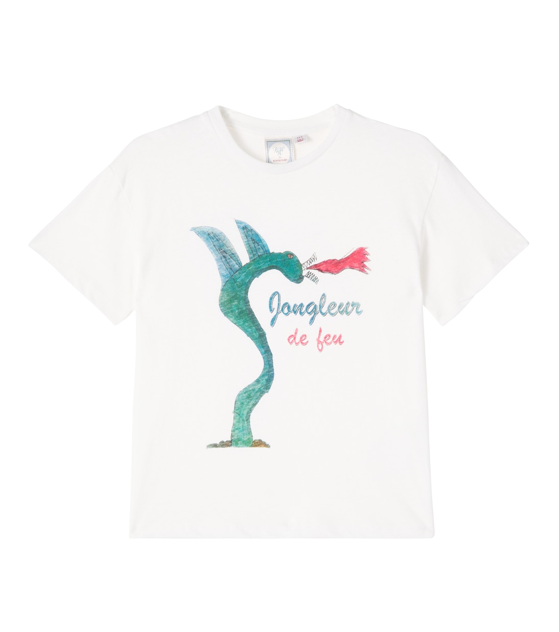 

x RHW Jongleur хлопковая и льняная футболка Konges Sløjd, Antique White