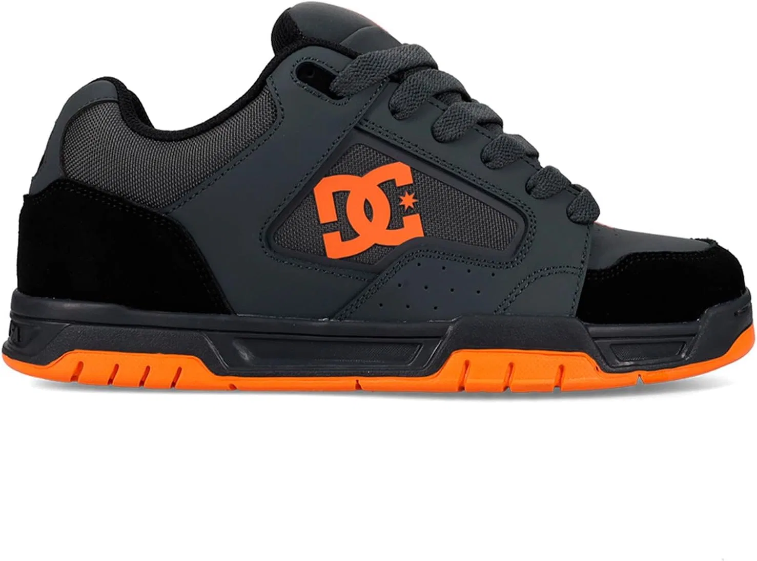 Мужские кроссовки DC Shoes, цвет Grey/Black/Orange — фото 4