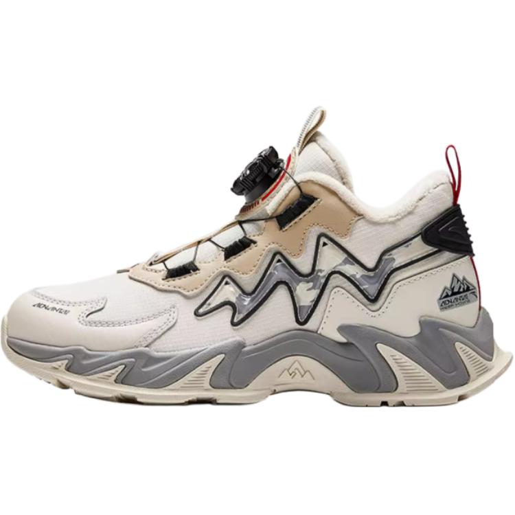 

Скользоустойчивые термо mid top детские повседневные кроссовки greige для подростков Antakids, Greige