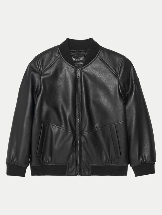

Куртка из искусственной кожи прямого кроя L5RL08 WH2J0 Guess, черный