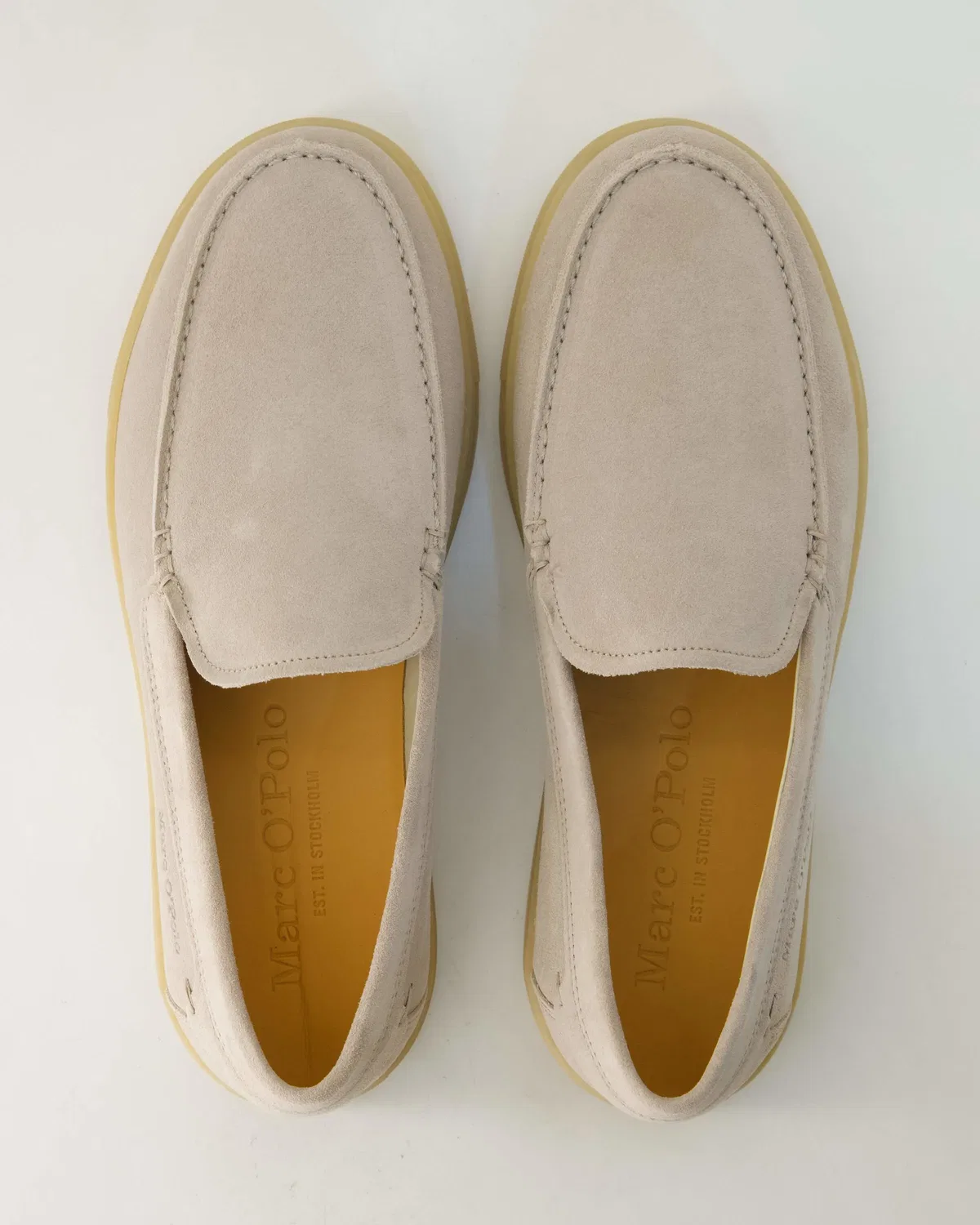 Слипперы из велюровой кожи Marc O'Polo Shoes, бежевый — фото 4