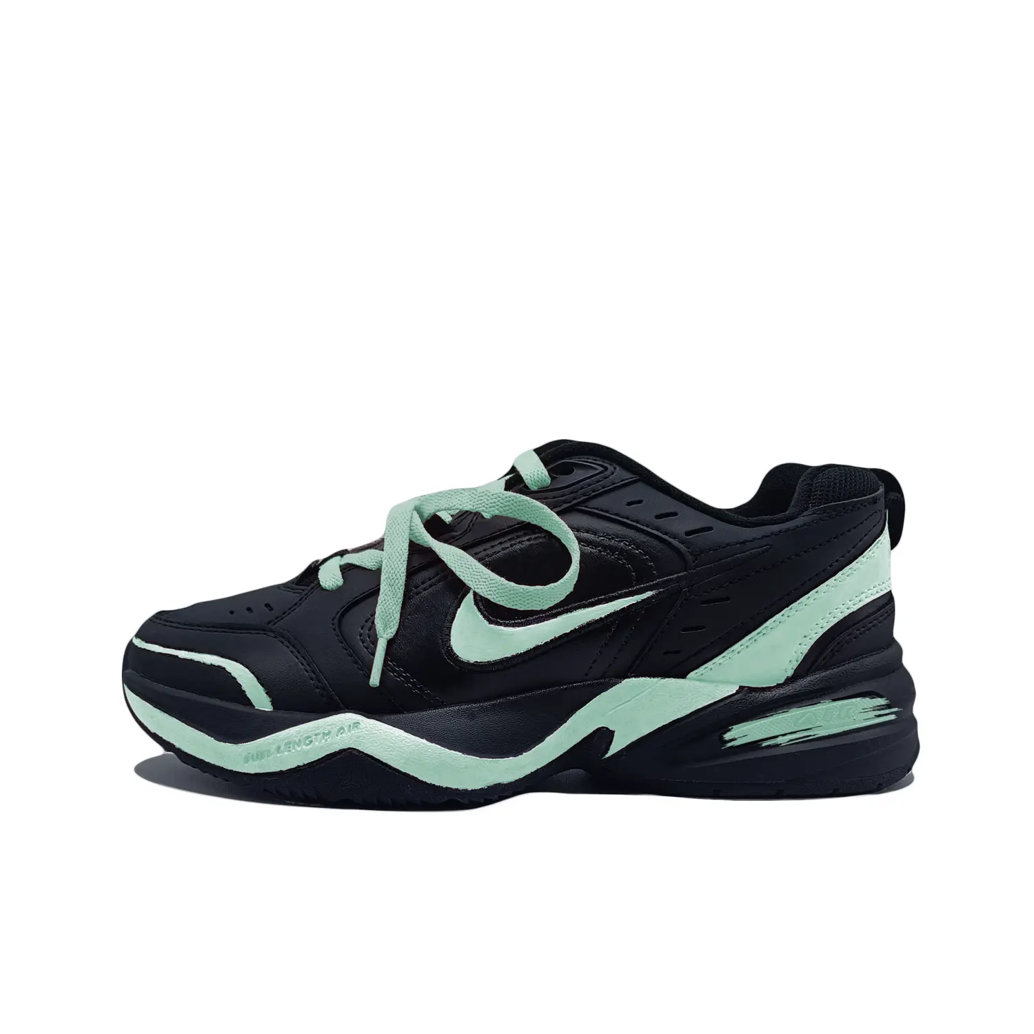 

Air Monarch 4 Bamboo Grace устойчивые к истиранию низкие массивные кроссовки Unisex Cyan Nike, Cyan