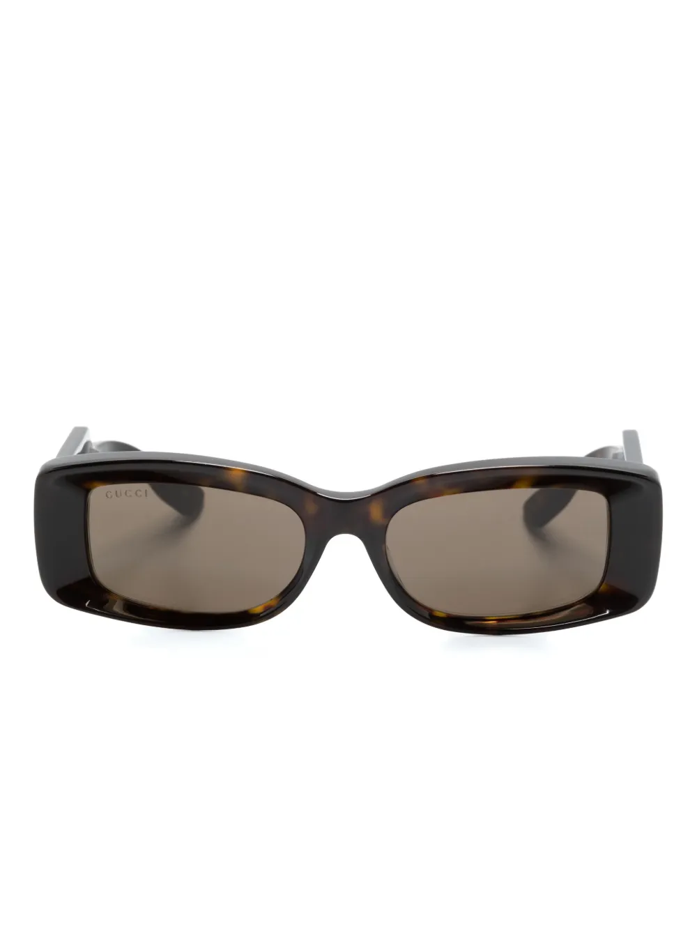 

Солнцезащитные очки в прямоугольной оправе Gucci Eyewear, коричневый