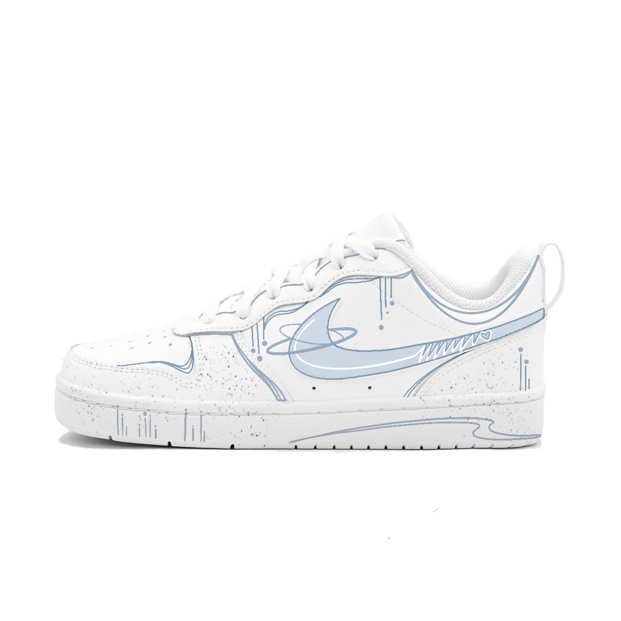 

Court borough secret love journal нескользкая устойчивая к истиранию амортизирующая низкая детская обувь для скейтбординга Nike, голубой