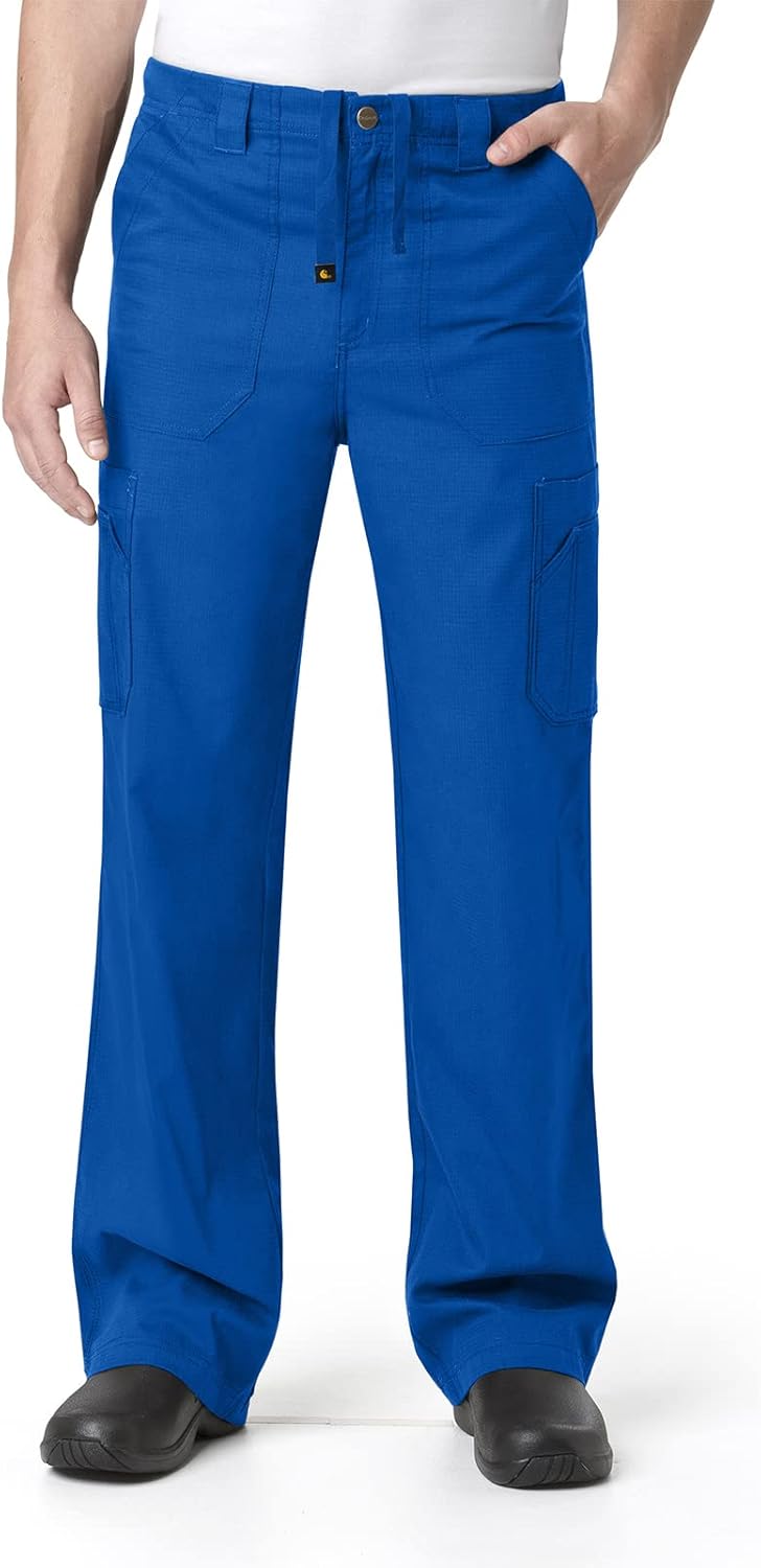 

Carhartt Scrubs C54108 мужские штаны классического кроя Ripstop Boot Cut с 8 карманами, Royal