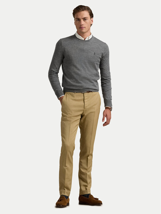 Свитер slim fit 710946143002 Polo Ralph Lauren, серый — фото 2