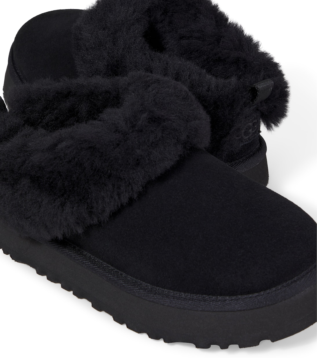 Замшевые сапоги Tazzelle с отделкой из овчины UGG Kids, черный — фото 4