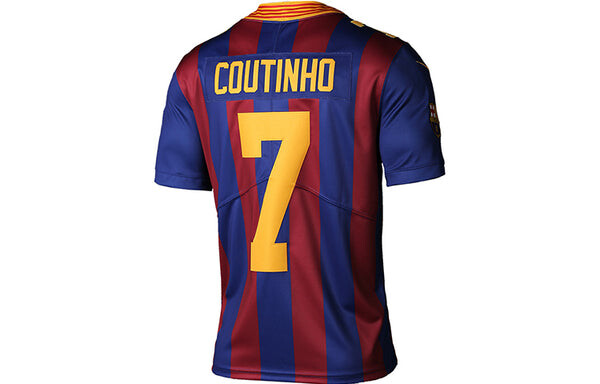 Футболка fc barcelona limited soccer jersey blue/red Nike, синий — фото 2