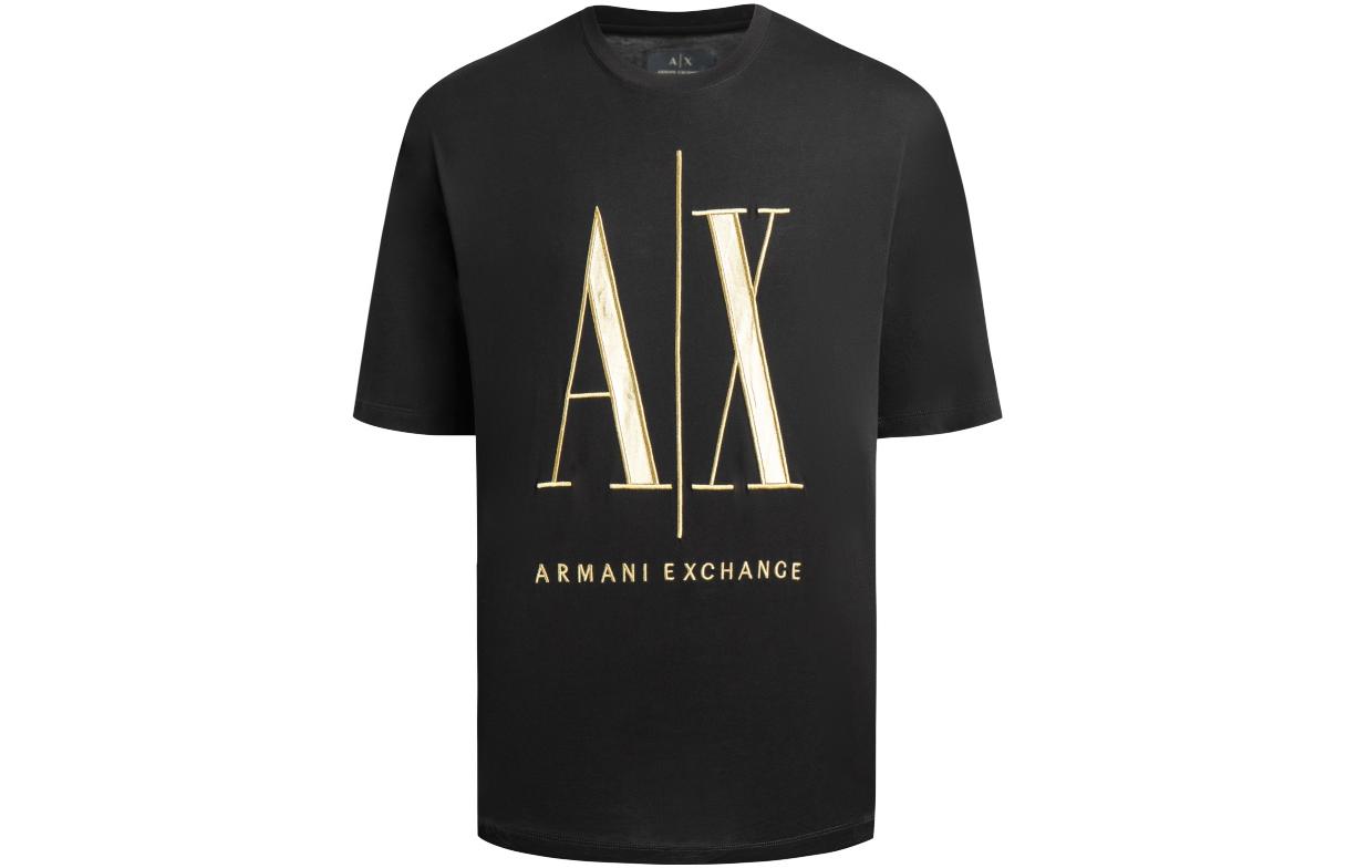 

ARMANI EXCHANGE Мужская футболка, цвет Black/Gold