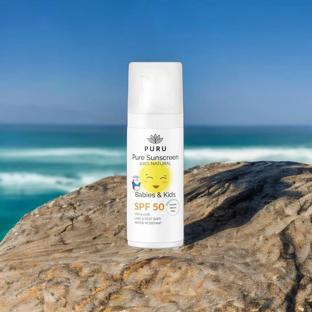 Минеральный солнцезащитный крем SPF 50 для детей PURU Pure Mineral Sun Cream 50 мл Puru — фото 4