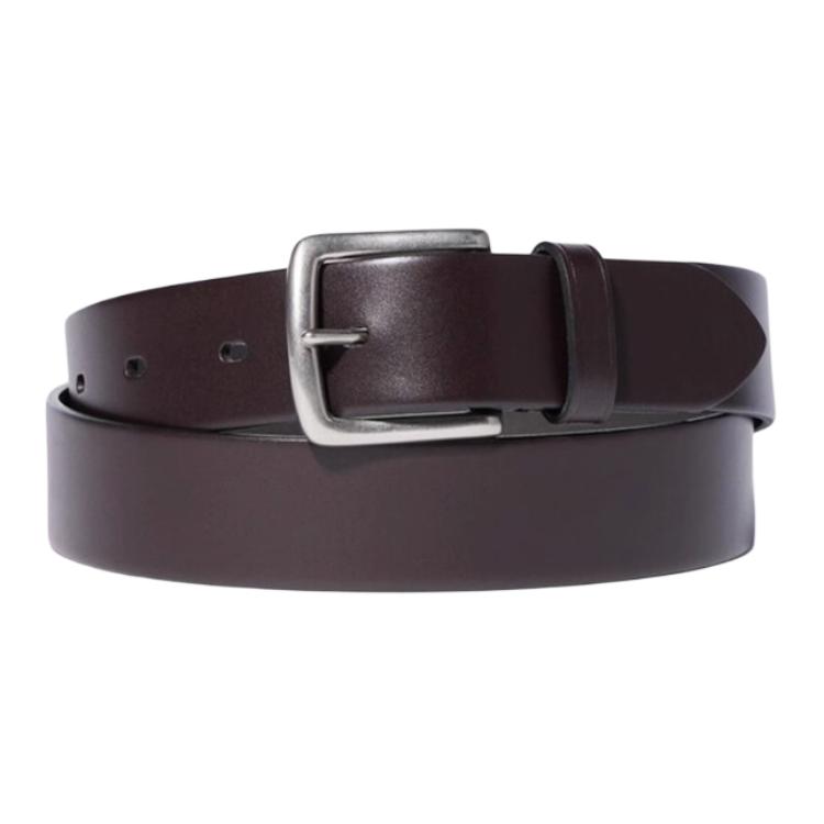 

UNIQLO Кожаный ремень унисекс разноцветный шириной 3,5 см, Chestnut