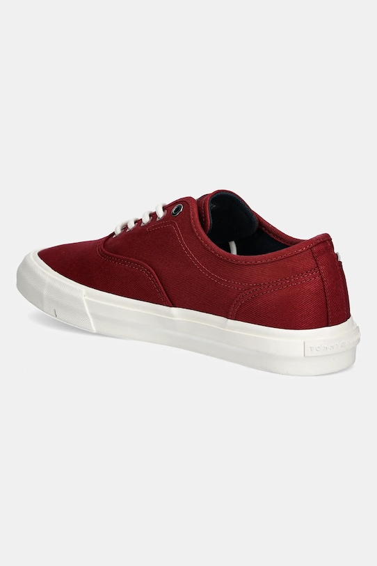 Кроссовки TH HI VULC LOW OXFORD TWILL Tommy Hilfiger, бордовый — фото 3