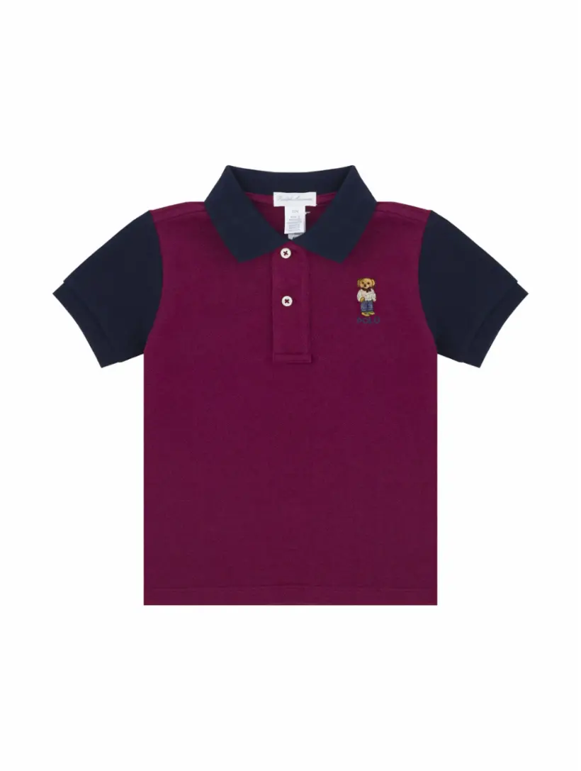 

Хлопковое поло с логотипом Ralph Lauren, бордовый