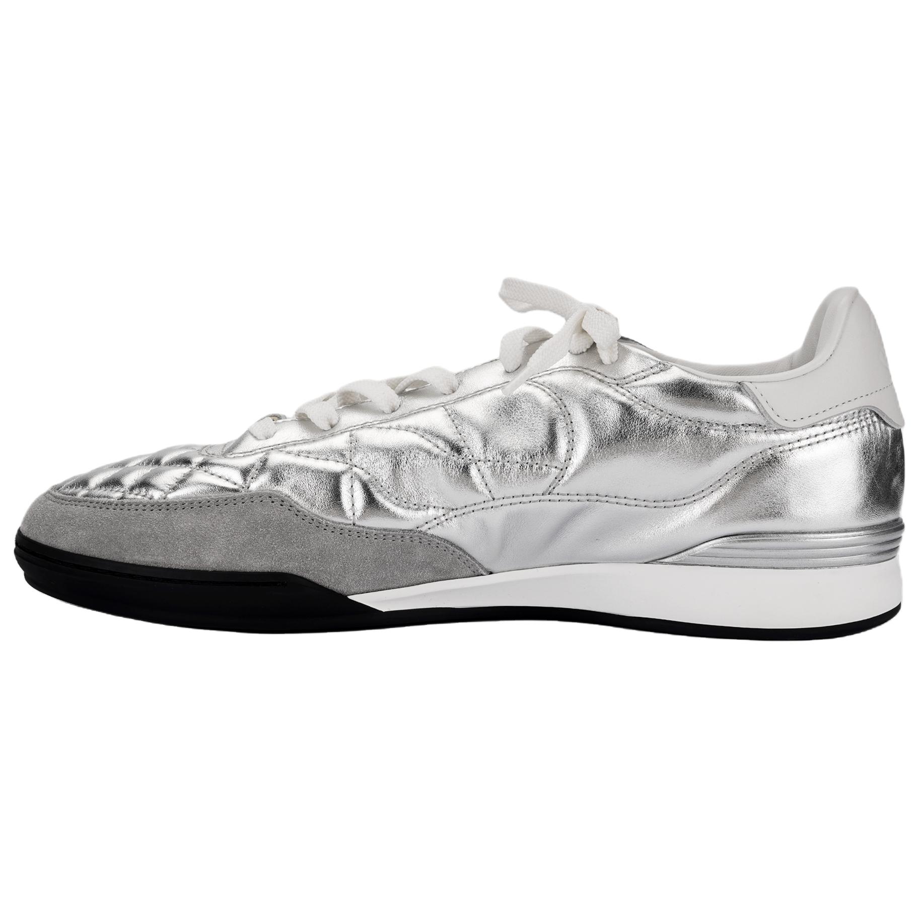 24a Немецкие армейские кроссовки, повседневные, женские, серебристые CHANEL, Silver