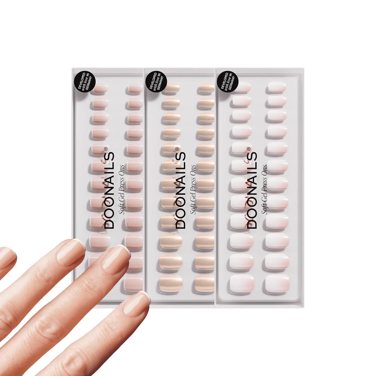 Набор накладных ногтей DOONAILS Clean Girl Set, 3 x 30 шт. Doonails