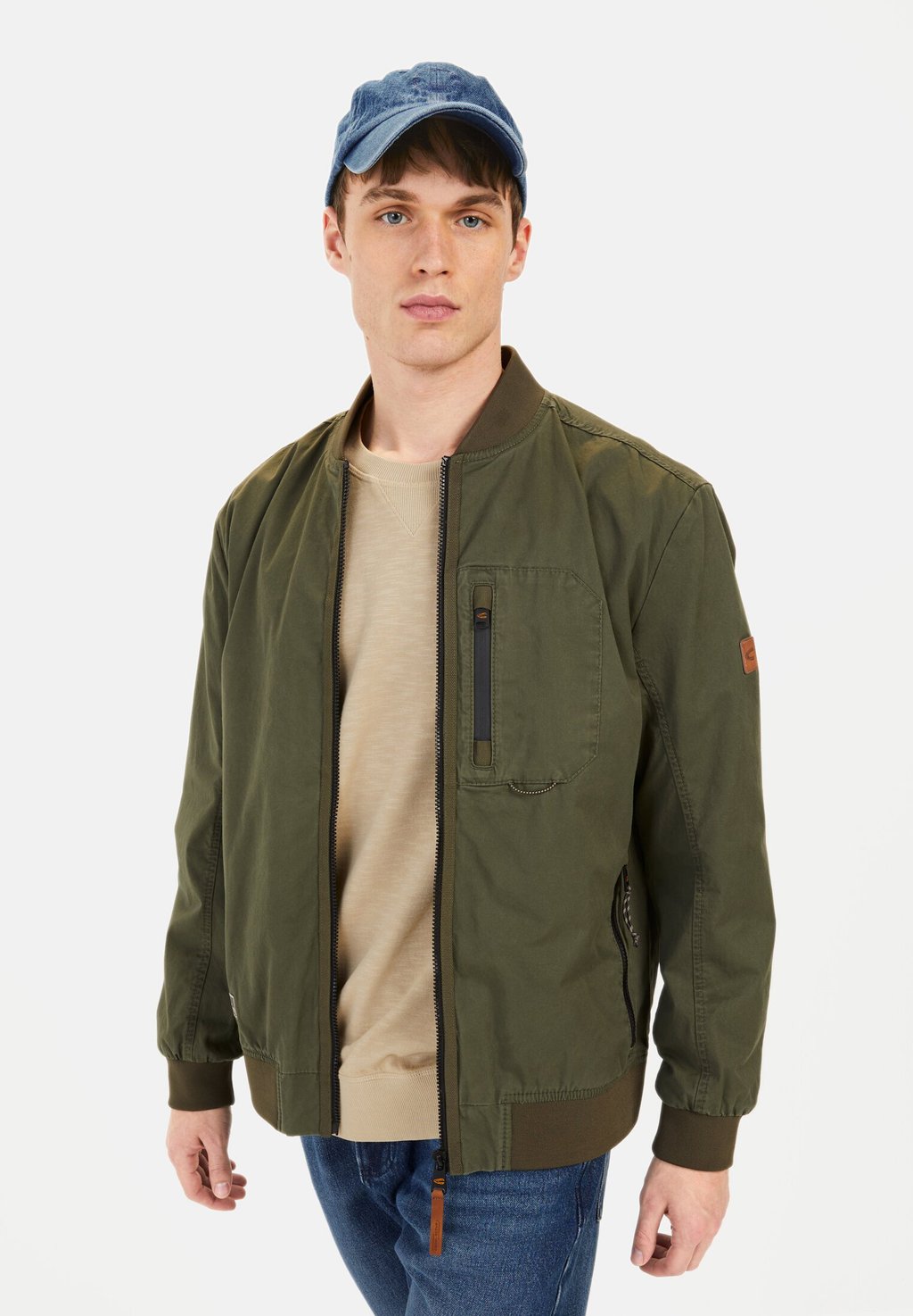 

Куртка-бомбер MIT STEHKRAGEN camel active, хаки
