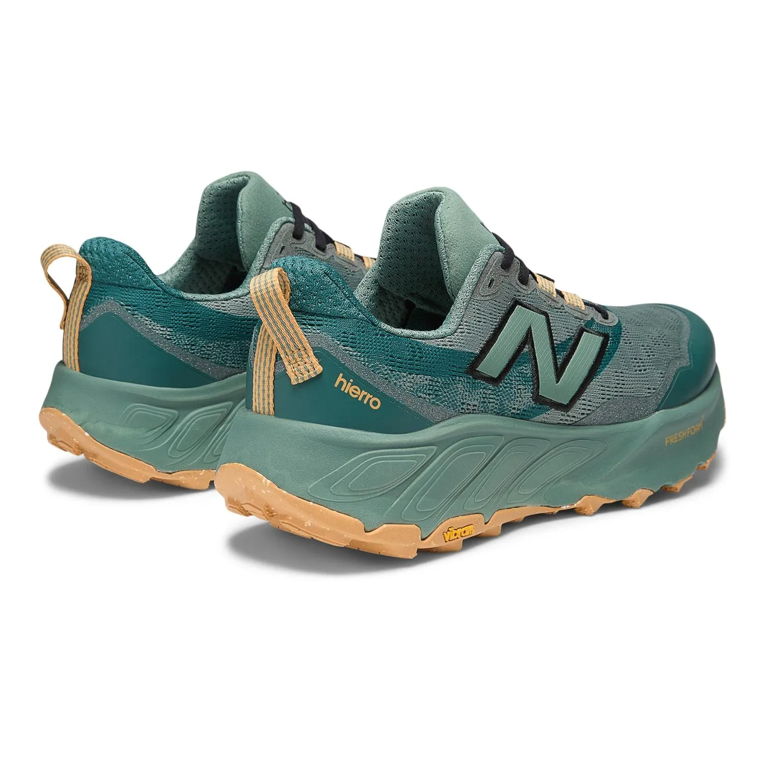 Кроссовки для трейлового бега Fresh Foam X Hierro v9 - мужские New Balance, Dark Juniper/Black/Apricot — фото 4