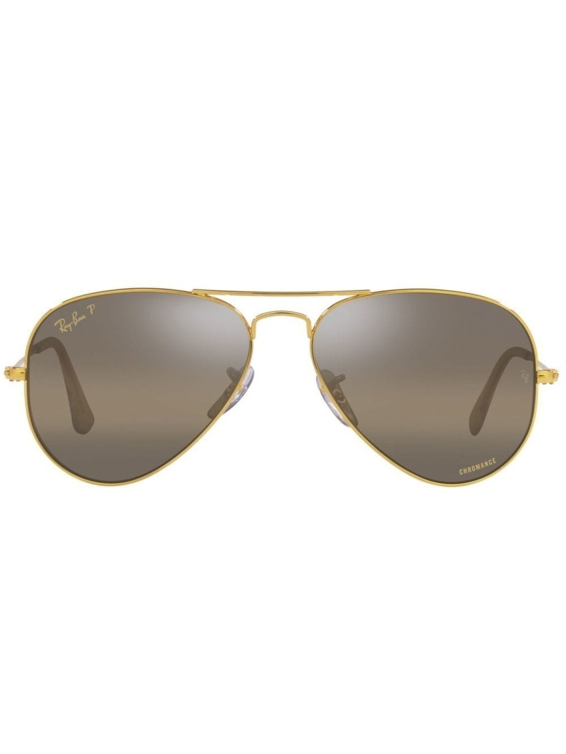 

Солнцезащитные очки-пилоты RB3025 Chromance Ray-Ban, золотистый