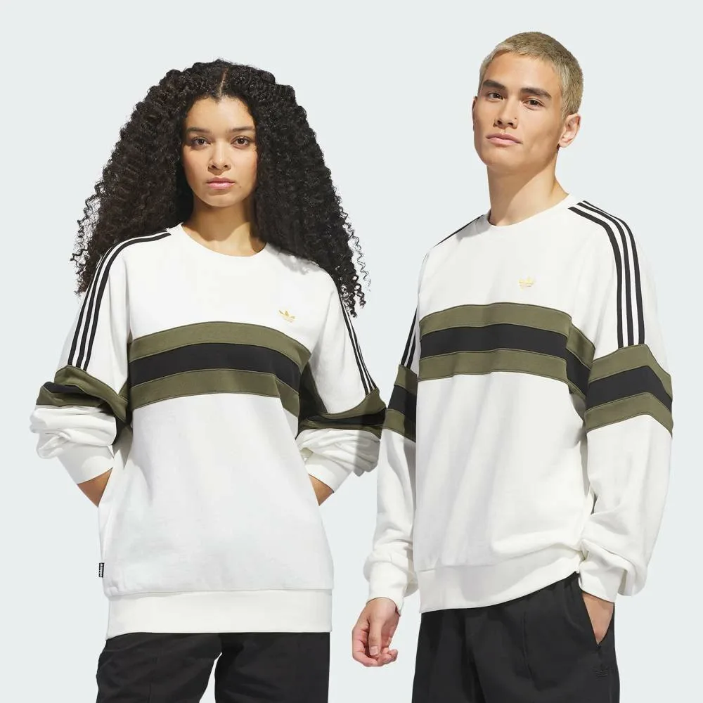 Винтажная толстовка для скейтбординга с круглым вырезом Adidas, white