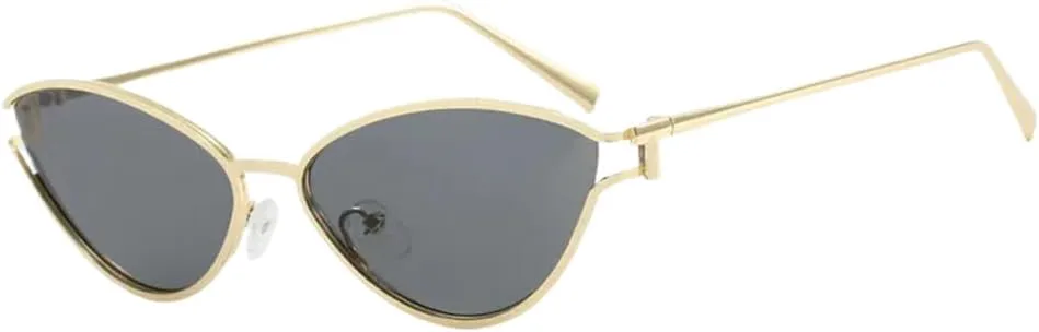 

Женские солнцезащитные очки «кошачий глаз» без оправы с градиентным зеркальным покрытием, защита от УФ-излучения UV400. Мужские солнцезащитные очки DSVIGF, Gold Red