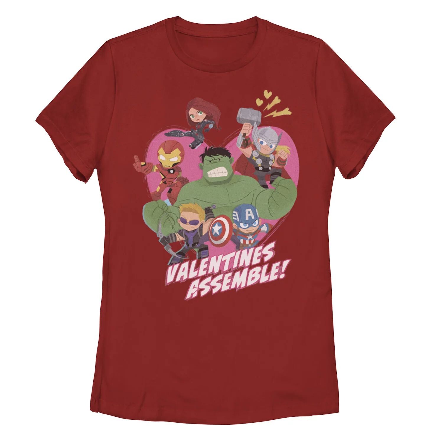 

Детская футболка с изображением сердечек Marvel Avengers Valentines Assemble Heart Licensed Character