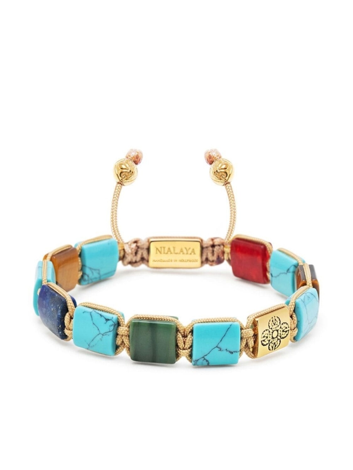 

Регулируемый браслет с камнями Nialaya Jewelry, синий