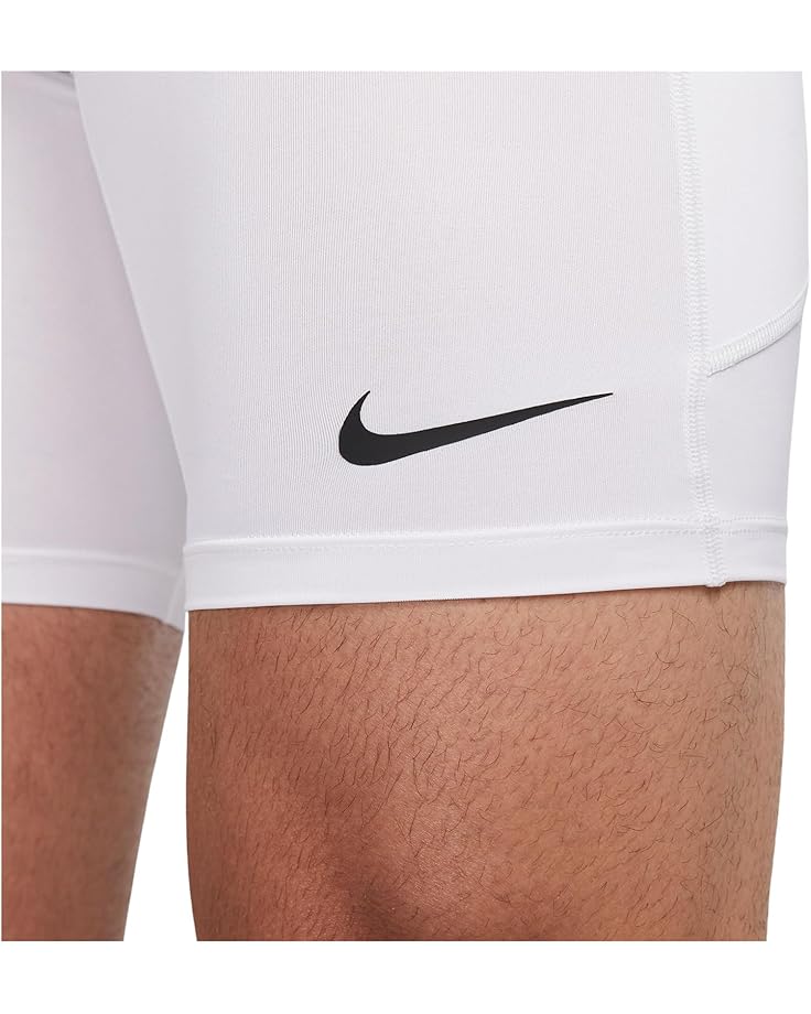 Шорты Nike Pro Dri-FIT Long Shorts, цвет White/Black — фото 3