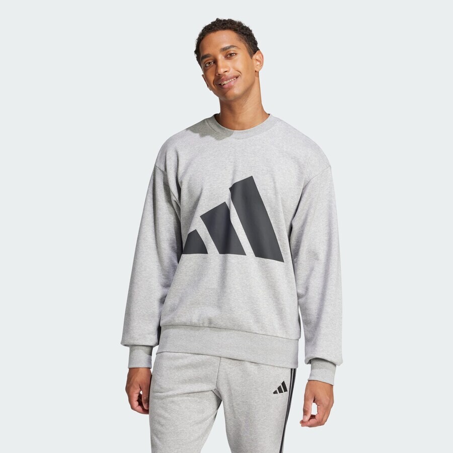 Свитер с капюшоном на молнии ADIDAS SPORTSWEAR Athletic Sweatshirt Essentials, серый — фото 2