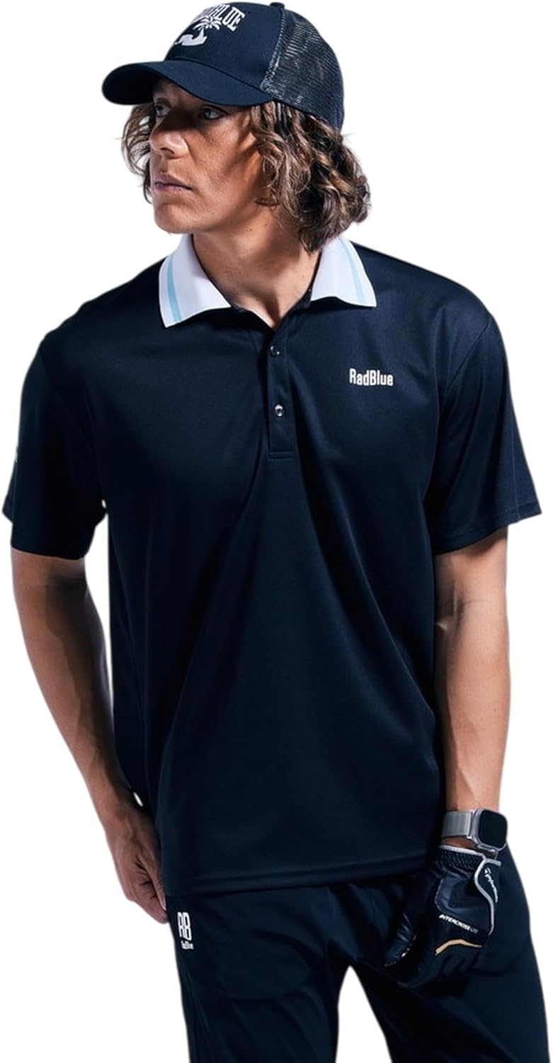 

Футболка-поло RadBlue 250202 для гольфа с коротким рукавом (базовая модель, Dry Kanoko) / мужская, черный