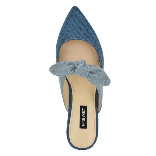 Туфли Bowin с заостренным носком без застежки Nine West, цвет blue denim — фото 4