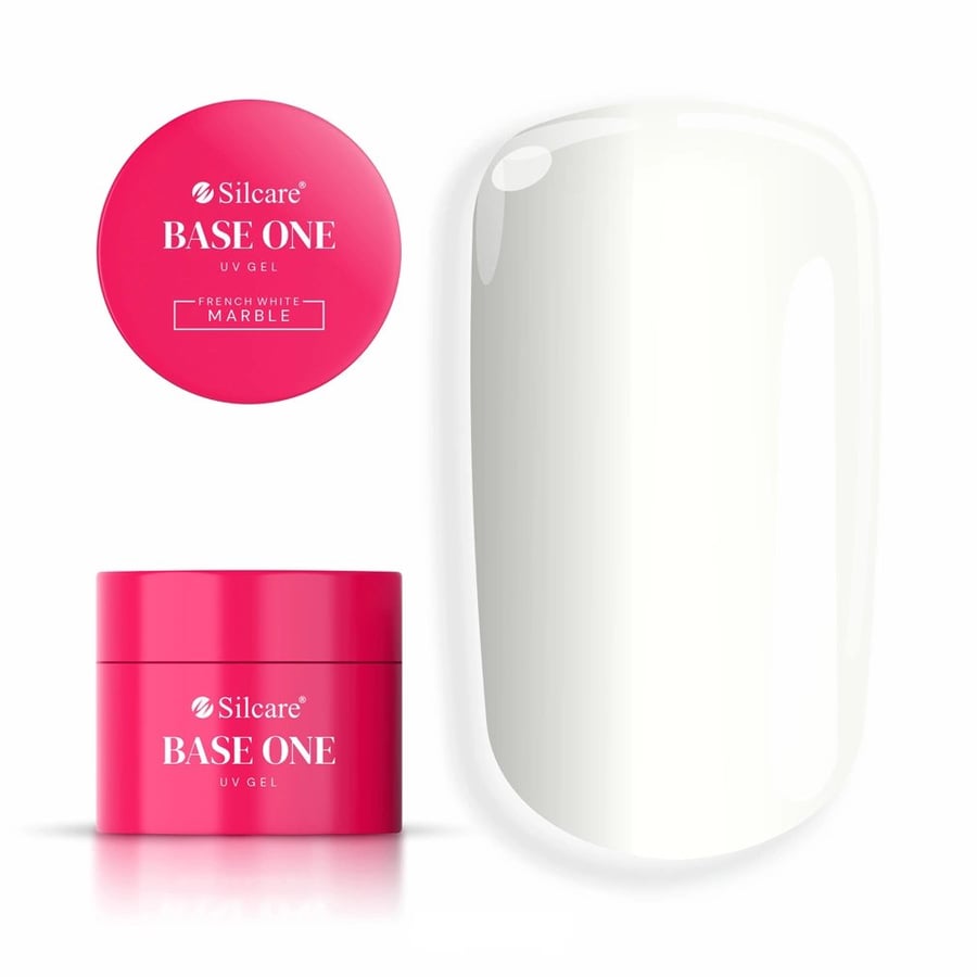 

Gel Base One French White Marble 50 г Самовыравнивающийся гель для наращивания ногтей Silcare