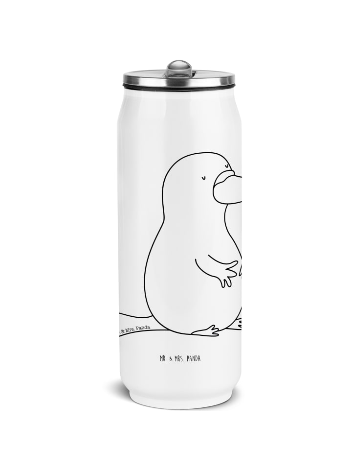 

Mr. & Mrs. Panda Бутылка для напитков "Platypus Courage" белого цвета, без надписей